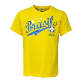 Camisa Cbf Brasil Infantil - G - AMARELO