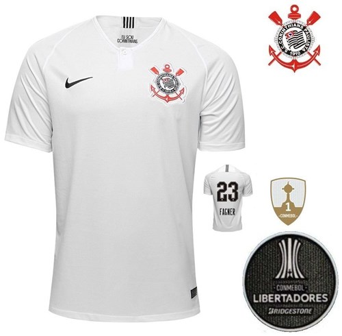 Camisa Corinthians I 2018/2019 Torcedor Masculina - VE4-1