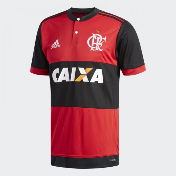 Camisa do Flamengo Rubro Negra 2017-2018 - com Patrocínio - Adidas