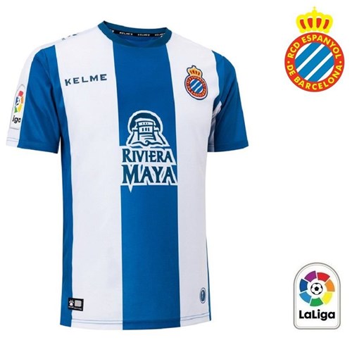 Camisa Espanyol I 2018/2019 Torcedor Masculina - VE546-1
