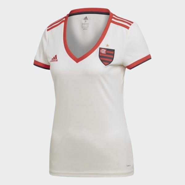 Camisa Feminina Flamengo Adidas Branca