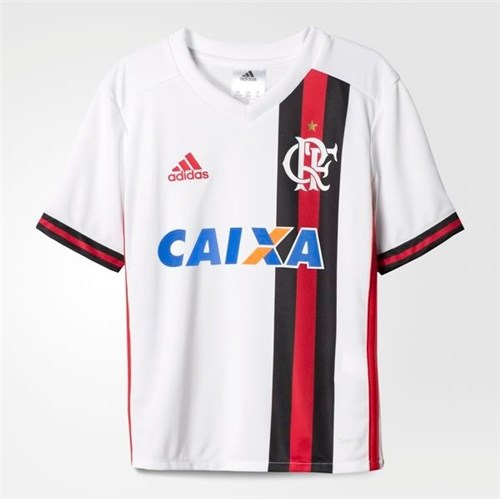 Camisa Flamengo Branca Infantil 2017 - Adidas