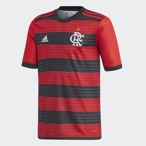 Tudo sobre 'Camisa Flamengo I 2018 Torcedor Adidas Masculina - Vermelho e Preto'