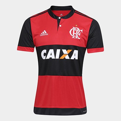 Camisa Flamengo I 17/18 S/n° - Torcedor Adidas Masculina