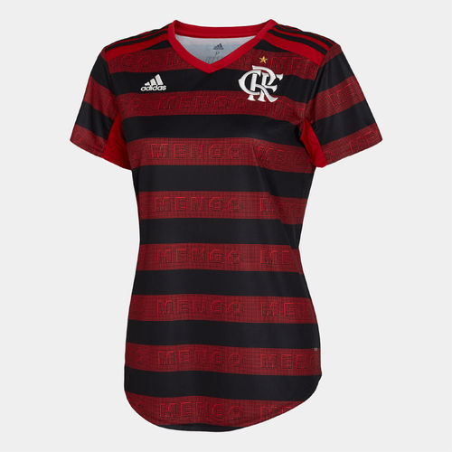 Tudo sobre 'Camisa I Flamengo Home 2019 - Adulto Baby Look Torcedor - Listrada Preto e Vermelho Feminina'