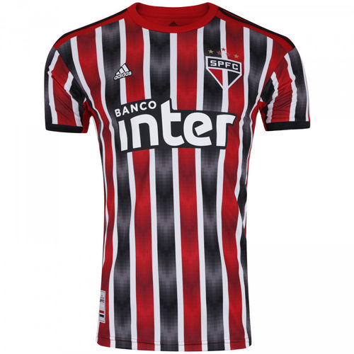 Camisa Ii São Paulo Futebol Clube Away 2019 - Adulto Torcedor - Listrada Preto e Vermelho Masculina