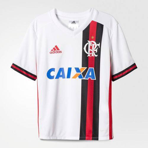 Camisa Infantil Juvenil Flamengo Adidas II Branca 2017 2018