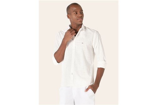 Camisa Jeanswear Slim Arabesco - Branco - M