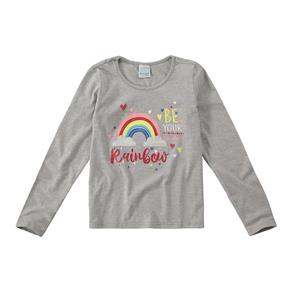 Camisa Manga Longa - Estampa Rainbow - 100% Algodão- Malwee - CINZA - 2