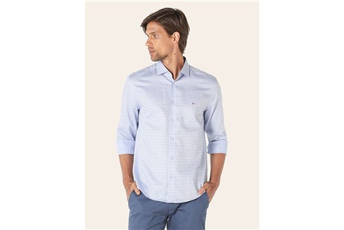Camisa Menswear Slim Xadrez - Azul - GG