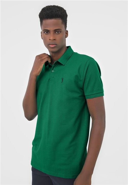 Camisa Polo Aleatory Reta Logo Verde