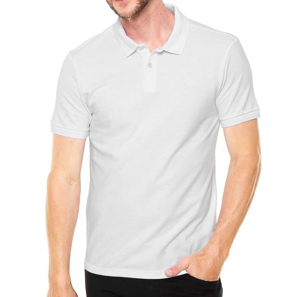 Camisa Polo Básica Calvin Klein Branca