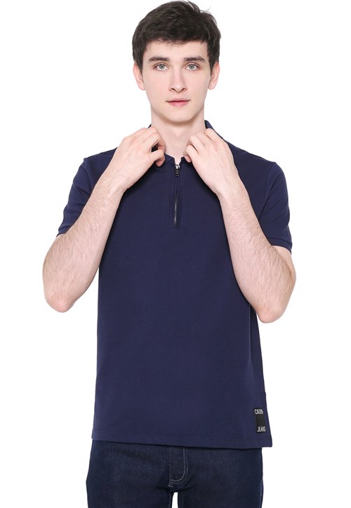 Camisa Polo Calvin Klein Jeans Logo Azul-marinho