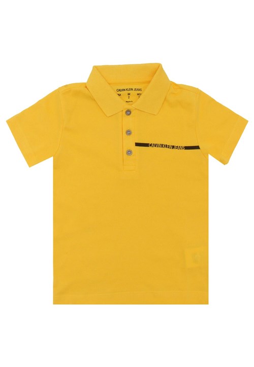 Camisa Polo Calvin Klein Kids Menino Amarela