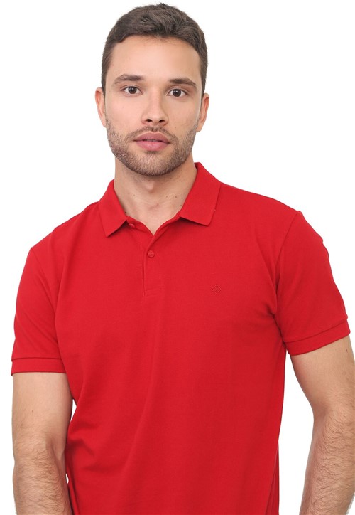 Camisa Polo Forum Reta Logo Vermelha - Kanui