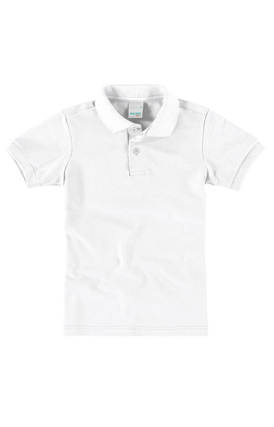 Camisa Polo Infantil Malwee Kids Branco - 18