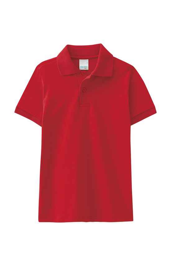 Camisa Polo Lisa Malwee Kids Vermelho - 1