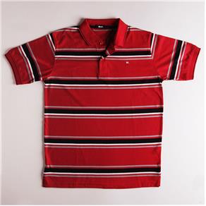 Camisa Polo Listrada - GG- VERMELHO