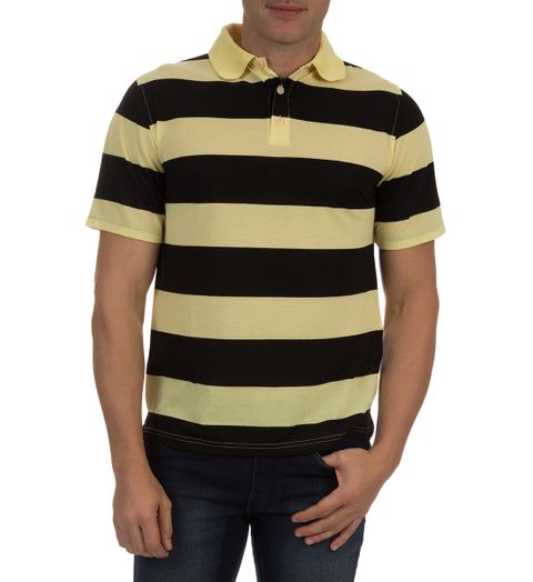 Camisa Polo Masculina Amarela Listrada - P