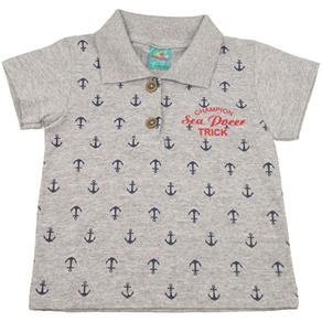 Camisa Polo para Bebê - CINZA - M