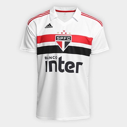 Camisa São Paulo I 2018 S/n° Torcedor Adidas Masculina