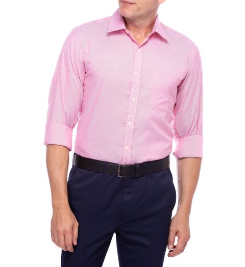 Camisa Social Masculina Rosa Detalhada