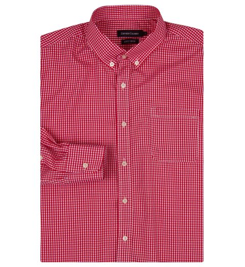 Camisa Social Masculina Vermelho Xadrez - 2