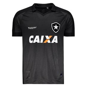 Camisa Topper Botafogo II 2017 Patrocínio 4200988 - 3G - Preto