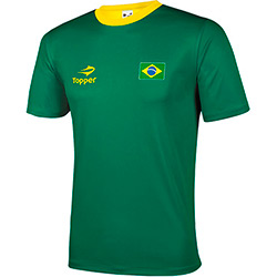 Tudo sobre 'Camisa Topper Torcida Brasil Verde e Amarela'