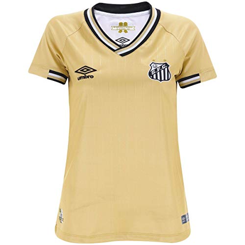 Camisa Santos Iii 2018 S/n - Torcedor Umbro Feminina - Dourado - Gg