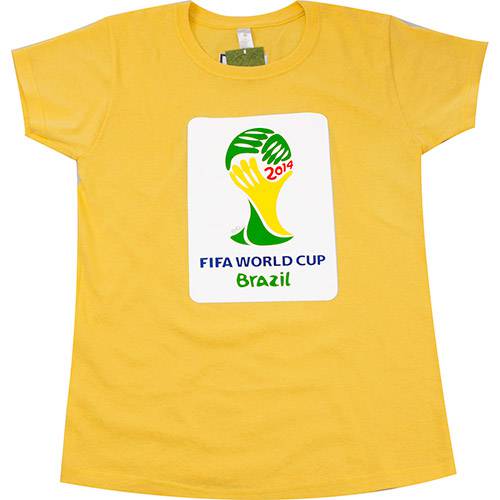 Camiseta 1 C. do Mundo Fifa 2014 Brasil Amarela P