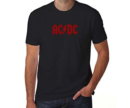 Camiseta AC DC 100% Algodão (P, Vermelho)