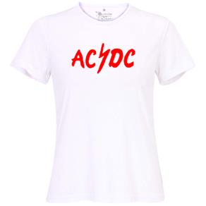 Camiseta AC/DC - Feminina - G - Branca