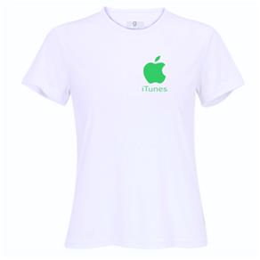Camiseta Apple ITunes Feminina - P - Branca