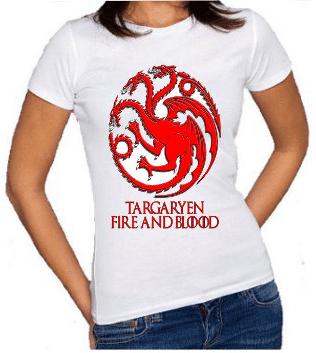 Camiseta Baby Look Feminino Game Of Thrones Targaryen (P)