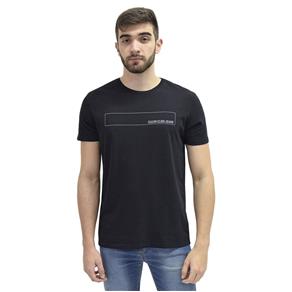 Camiseta Básica Retângulo - Calvin Klein - PRETO - M