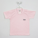 Camiseta Bebê Feminina Manga Curta Rosa