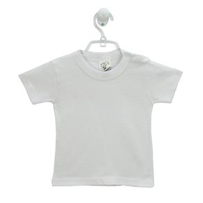 Camiseta Bebê Unissex Manga Curta - G - BRANCO