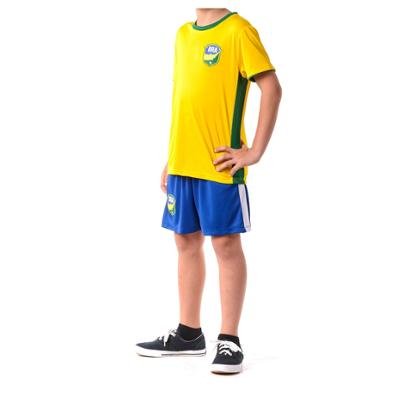 Camiseta Braziline Manga Curta Brasil Gravataí Infantil