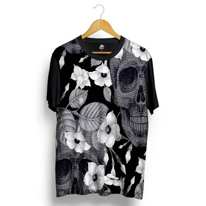 Camiseta BSC Skull Floral Full Print
