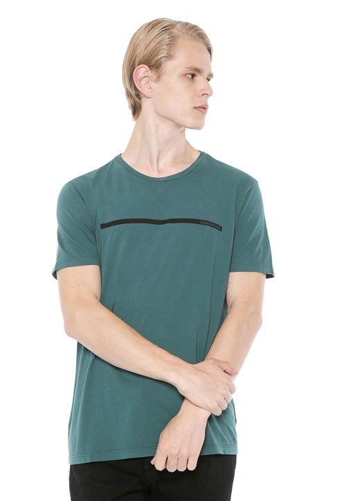 Camiseta Calvin Klein Jeans Logo Verde