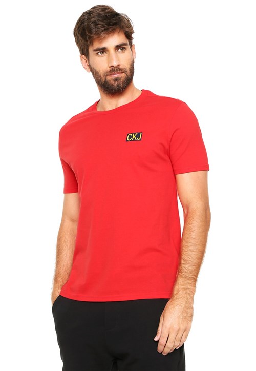 Camiseta Calvin Klein Jeans Logo Vermelha