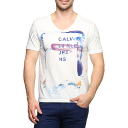 Tudo sobre 'Camiseta Calvin Klein Jeans M/C Pinceladas'
