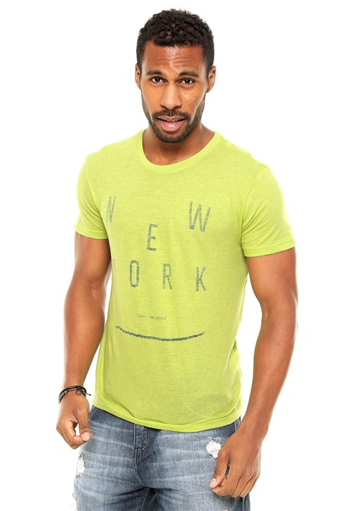 Tudo sobre 'Camiseta Calvin Klein Jeans New York Verde'