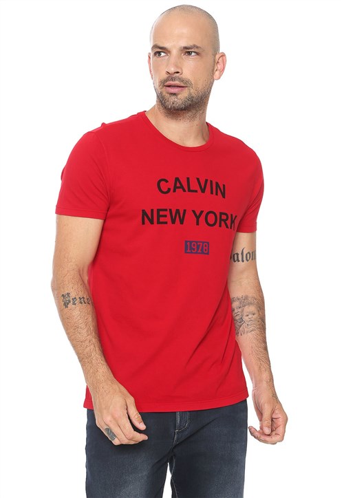 Camiseta Calvin Klein Jeans New York Vermelha