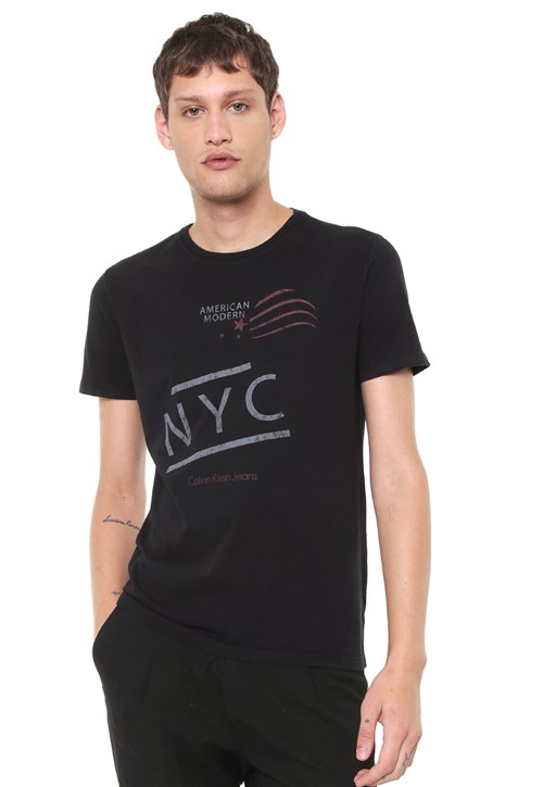 Camiseta Calvin Klein Jeans NYC Preta