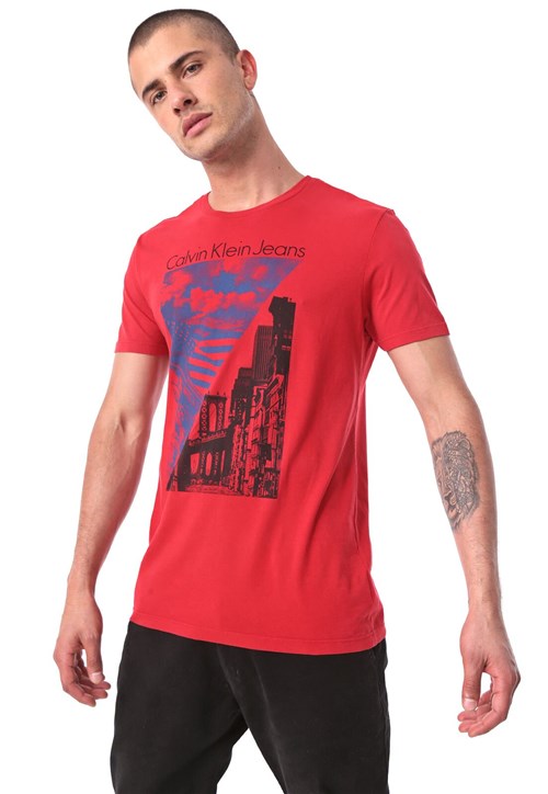 Camiseta Calvin Klein Jeans NYC Vermelha