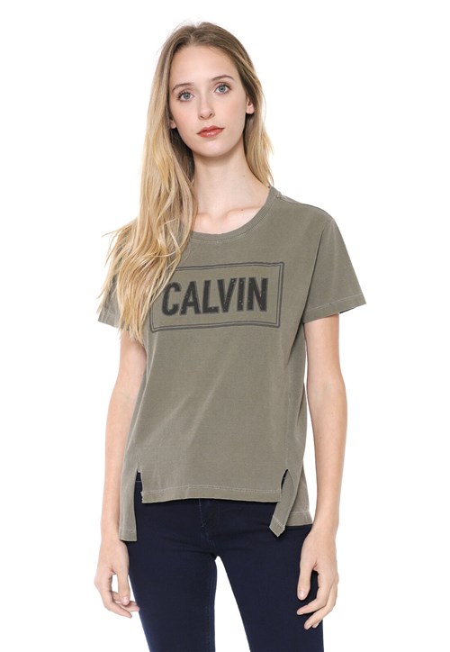 Camiseta Calvin Klein Jeans Recortes Verde