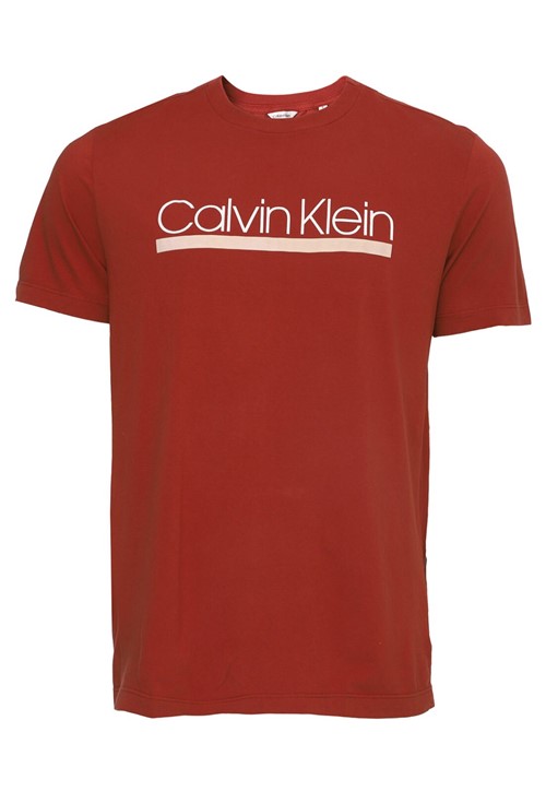 Camiseta Calvin Klein Logo Laranja