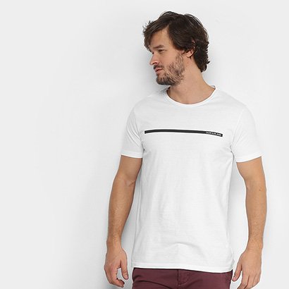 Camiseta Calvin Klein Logo Listra Masculina